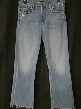 Joe's Light Blue Women’s High Rise Bootcut Cropped Jeans
